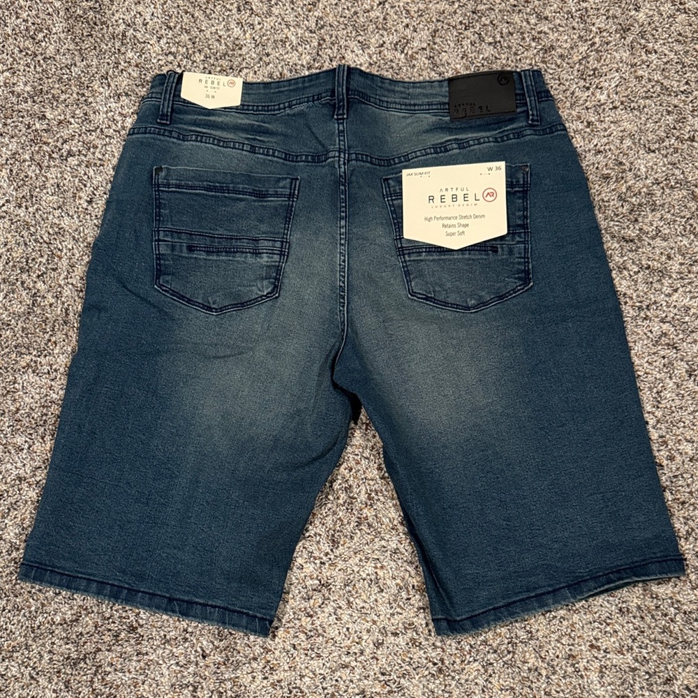 Artful Rebel Men's Indigo Denim Jean Shorts